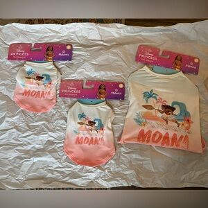 Disney Moana Dog Shirt Set - White and Peach